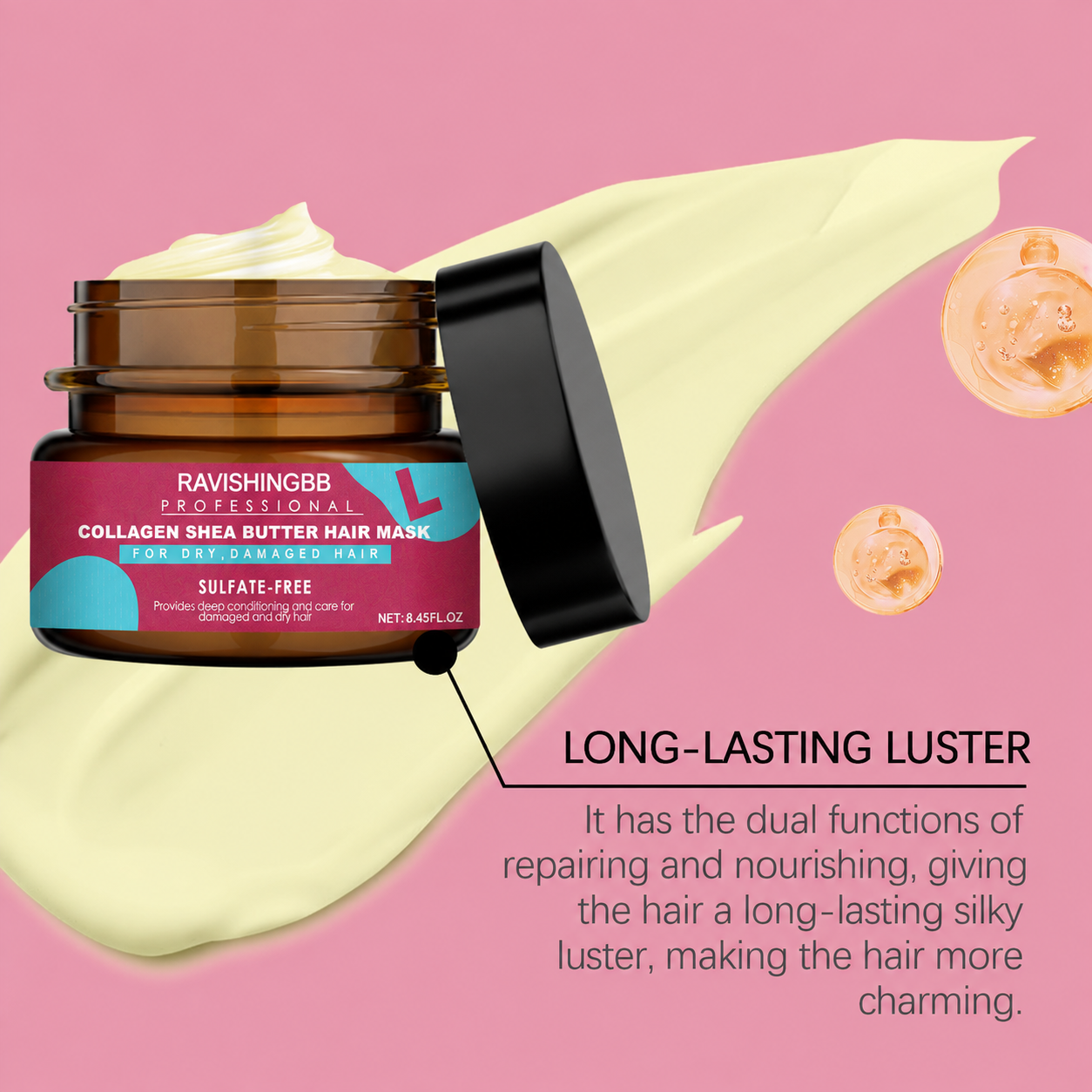 ✨RAVISHINGBB Collagen Shea Butter Hair ✨Mask Deep Repair for Dry and Dam aged Hair All Hair Types