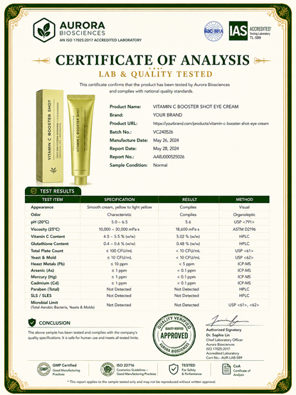 Pure Vitamin C & Glutathione Booster Serum for Radiant, Healthy-Looking Skin, 1.01 fl oz